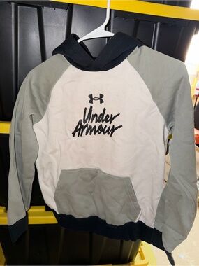 Under Armour White, Sage & Black Kids Hooded Sweatshirt